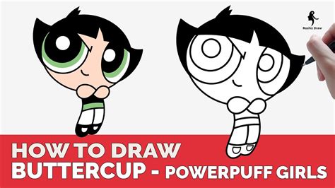 How To Draw Buttercup From Powerpuff Girls Easy Youtube