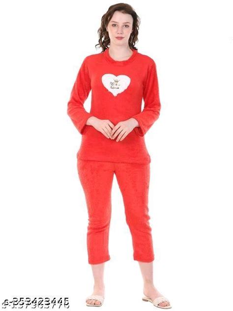 winter night suit for women s soft and light weight thin material for semi winter
