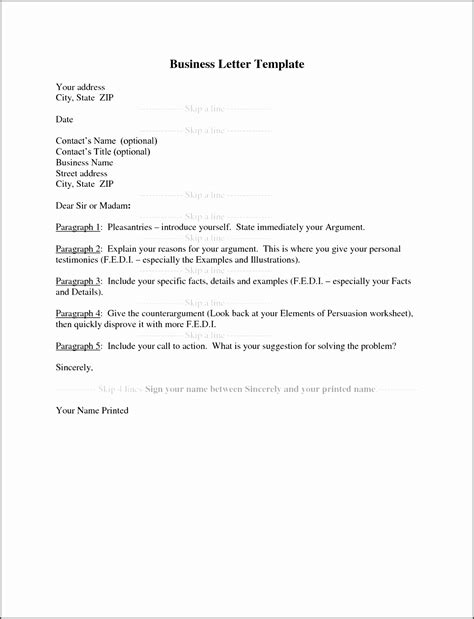 Professional Business Letter Template In Microsoft Wo