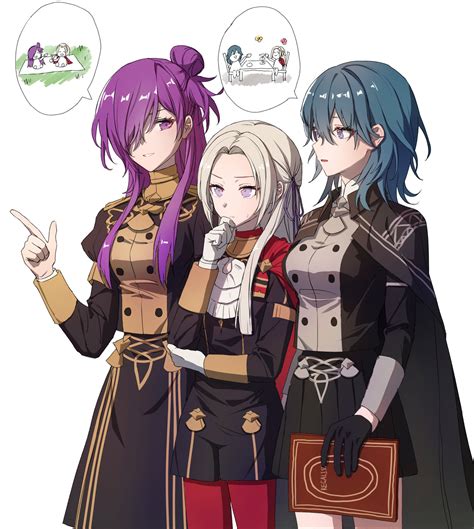 Byleth Byleth Edelgard Von Hresvelg Shez And Shez Fire Emblem And 2 More Drawn By