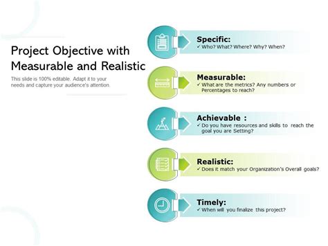 Project Objective With Measurable And Realistic Powerpoint Slide