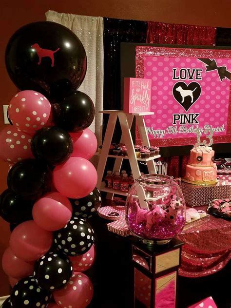 Victoria Secret Pink Party Birthday Party Ideas Photo 1 Of 14 Catch