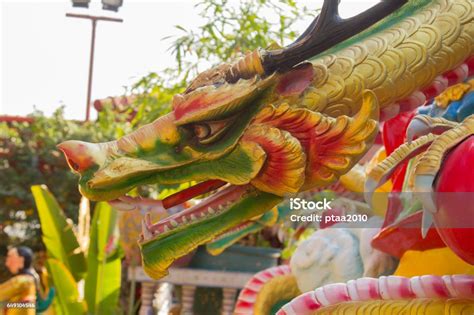 Colorful Chinese Dragon In Chinese Temple At Phitsanulok Thailand Stock