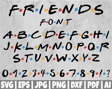 Friends Tv Show Font Svg Free Crafting Fonts And Graphics