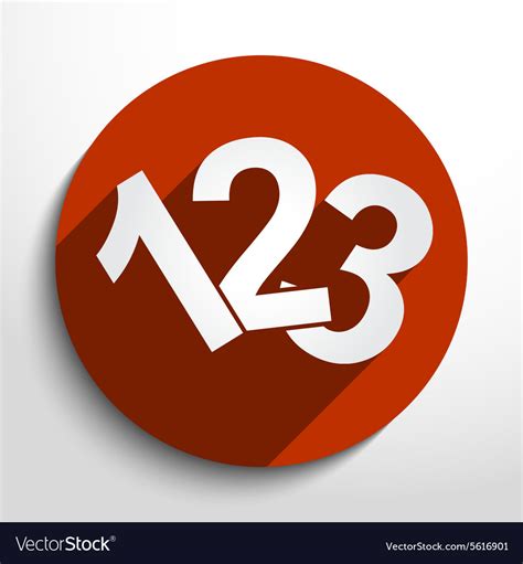 123 Numbers Icon Royalty Free Vector Image Vectorstock