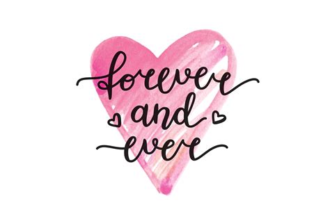 Forever And Ever Vector Lettering Pre Designed Illustrator Graphics