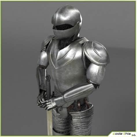 3d Model Medieval Armor Vr Ar Low Poly Max Obj Fbx Cgtrader