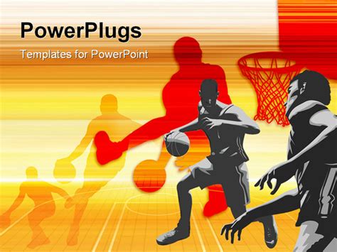 Basketball Art Powerpoint Template Background Of Sports Basket