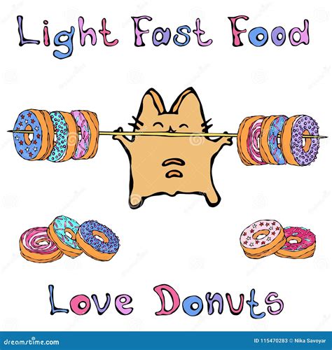 Cat Donuts Holding Stock Illustrations 8 Cat Donuts Holding Stock