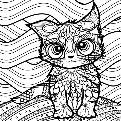 Cat Coloring Pages For Adults Archives 101 Coloring