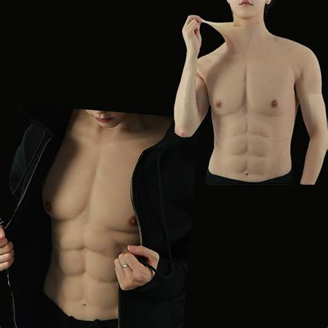 Realistic Silicone Muscle Suit Fake Muscles Silicone Male Chest Halloween Props Ebay