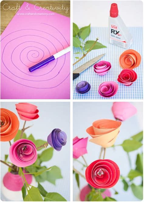 10 Construction Paper Flowers Diy Flower Craft Ideas New Craft Works