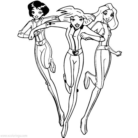 Totally Spies Coloring Pages Girls Are Running Xcolorings Com My XXX Hot Girl