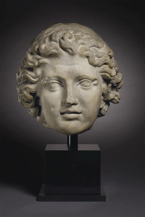 A Monumental Roman Marble Portrait Head Of Alexander The Great Late