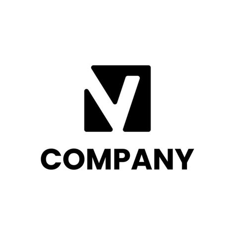 Premium Vector Letter V Square Logo Design