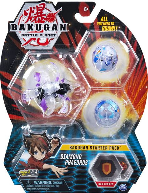 Buy Bakugan Starter Pack 3 Pack Diamond Phaedrus Collectible Action
