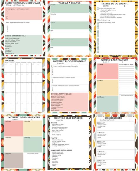 FREE adorable DIY cute planners and planner stickers