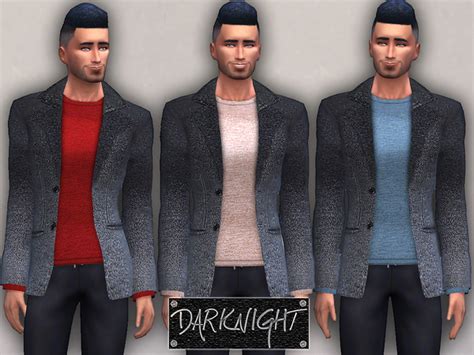 Wool Pullover And Blazer By DarkNighTt At TSR Sims 4 Updates