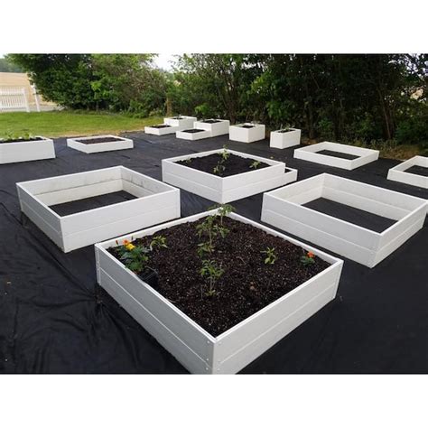 White Vinyl Raised Garden Bed 2 Pack Garden Design Ideas