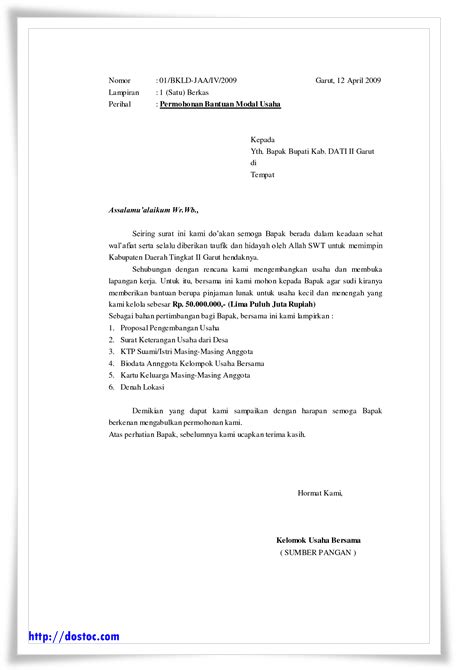 Contoh Surat Meminjam Uang Ke Perusahaan