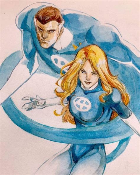 Sue Storm And Reed Richards By John Timms Johntimms Johntimmsart