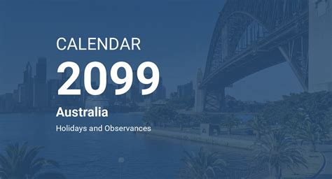 Year 2099 Calendar Australia