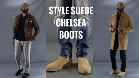 A pair with a chunky rubber. How To Style Men's Suede Chelsea Boots/How To Wear Men's ...