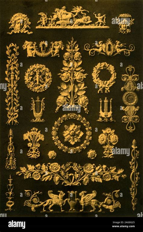 Metal Ornaments France And Germany 19th Century 1898 Empire Style