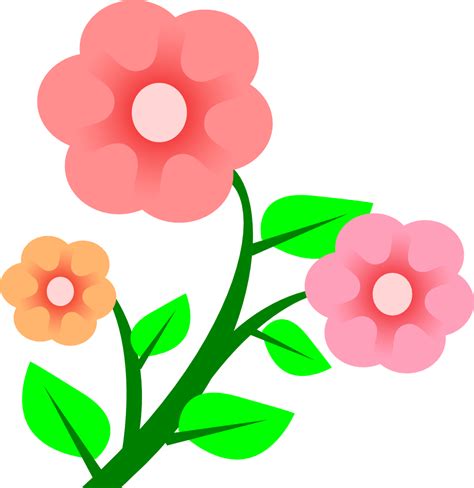 Onlinelabels Clip Art 3 Flowers