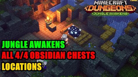 All Obsidian Chests Locations Minecraft Dungeons Jungle Awakens Youtube