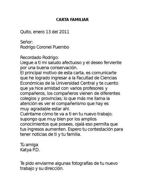 Carta Familiar Madrid