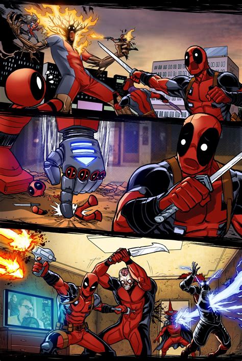 The Many Deadpools Of Deadpool Kills Deadpool Part Ii Art By Salva
