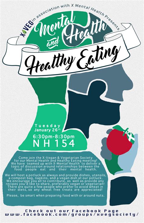 Mental Health And Healthy Eating Poster By Clare Bekkers At
