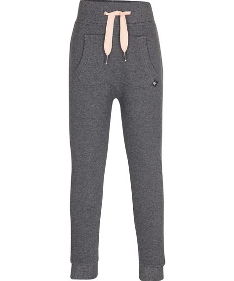 Aliki Dark Grey Melange Dark Grey Sweatpants With Glitter Effect