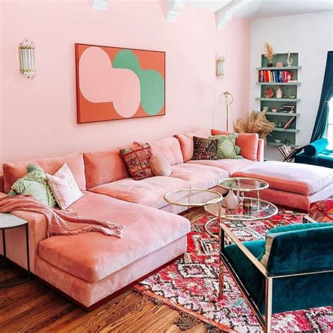 Pretty In Pink Soft Velvets Living Room Inspo Pink Living Room Home