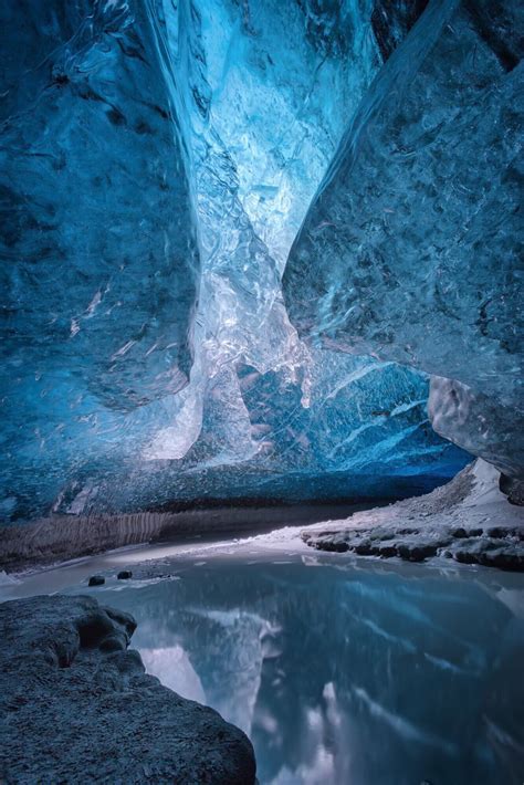 Ice Cave In Vatnajokull Iceland Nature Pictures Fantasy Landscape