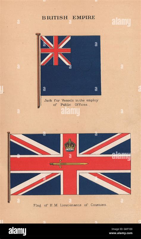 British Empire Flags Public Offices Vessels Jack Lieutenants Of
