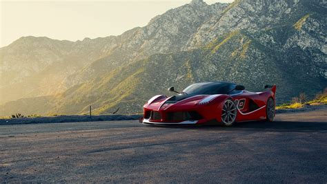 Wallpaper Ferrari Supercar Sports Car Red Mountains 1920x1080