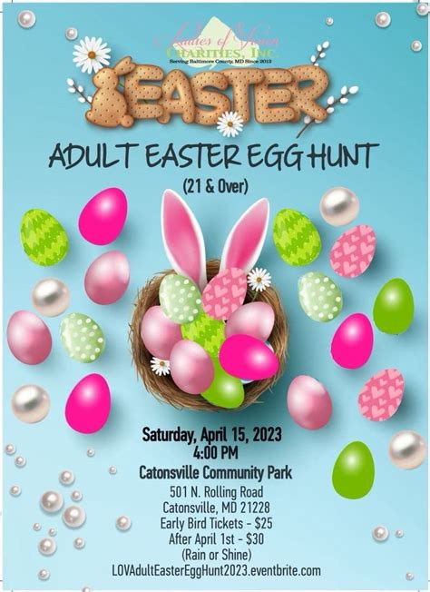Apr 15 Adult Easter Egg Hunt Catonsville Md Patch