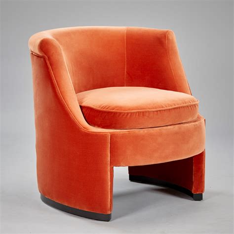 stock roxy occasional chair burnt orange velvet robert langford london occasional chairs