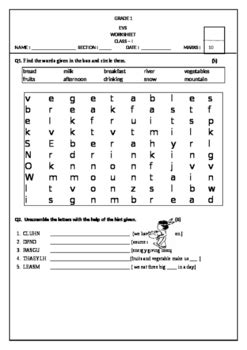 Fun, educational, and easy to print and use. EVS WORKSHEET (GRADE 1) by FUN WAY LEARNING | Teachers Pay Teachers
