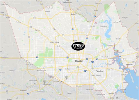 Harris County Zip Code Map Map With States