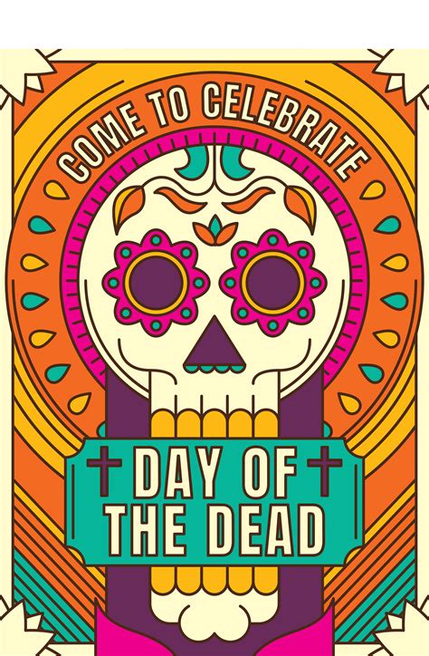 Just download and start playing it. Colorful Day of the Dead Poster 241153 - Download Free ...