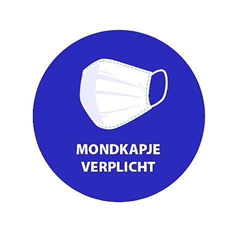 Sticker Mondkapje Verplicht 200 Mm Gergotal