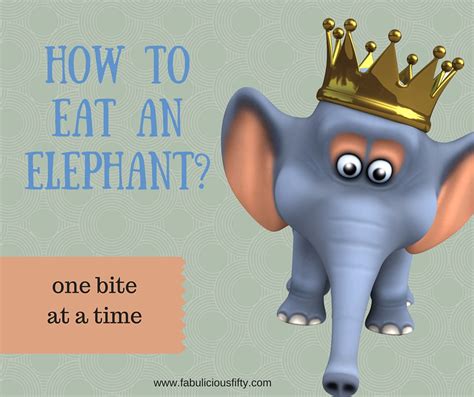 How To Eat An Elephant Dealing With Big Challenges Fabuliciousfifty