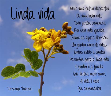 Terezinha Tavares Poema Linda Vida