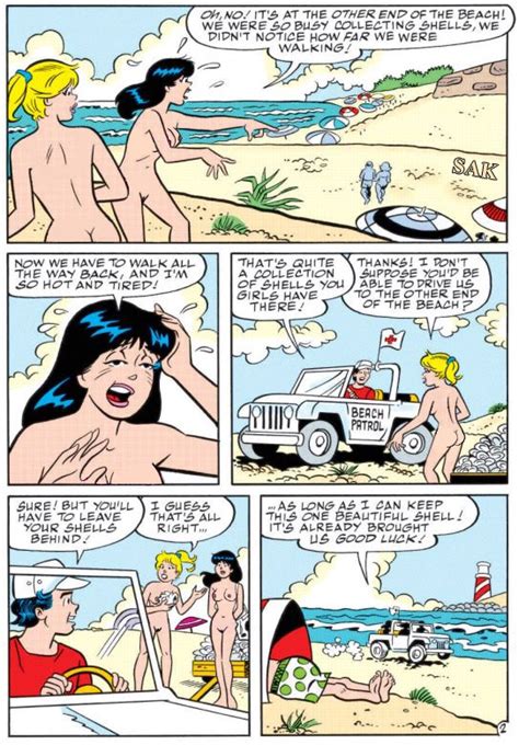 Rule 34 2girls Archie Comics Ass Beach Betty And Veronica Betty Cooper Black Hair Blonde Hair