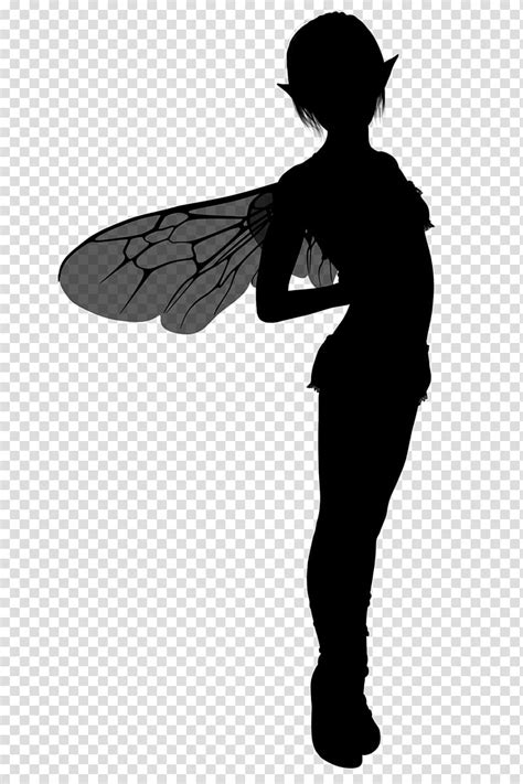 Faerie Silhouettes Silhouette Of Fairy Facing Side View Transparent