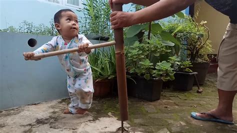 Viral Bayi Belajar Jalan Dengan Bambu Youtube