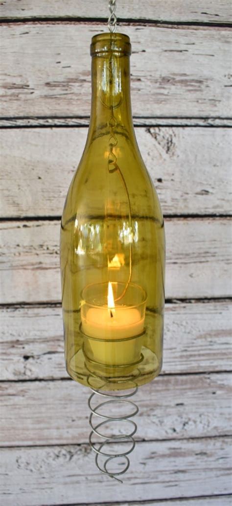 Diy Hanging Wine Bottle Candles Teediddlydee